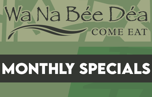 Wa Na Bee Dea Snack Bar Logo + monthly specials